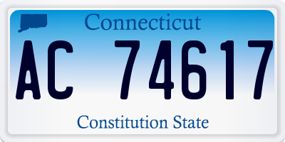 CT license plate AC74617