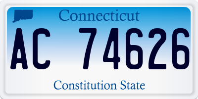 CT license plate AC74626