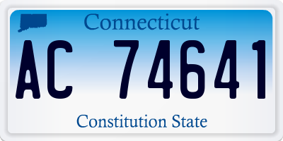 CT license plate AC74641