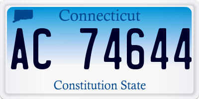 CT license plate AC74644