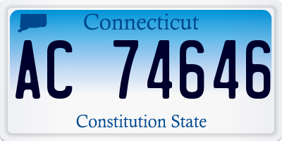 CT license plate AC74646