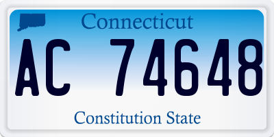 CT license plate AC74648