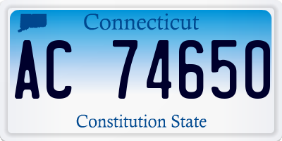 CT license plate AC74650