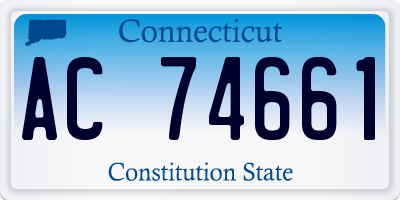 CT license plate AC74661