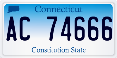 CT license plate AC74666