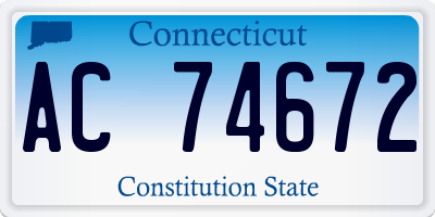 CT license plate AC74672