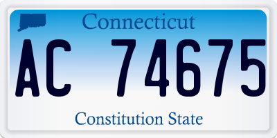 CT license plate AC74675