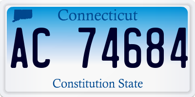 CT license plate AC74684