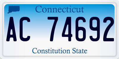 CT license plate AC74692