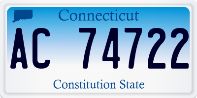 CT license plate AC74722