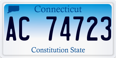 CT license plate AC74723