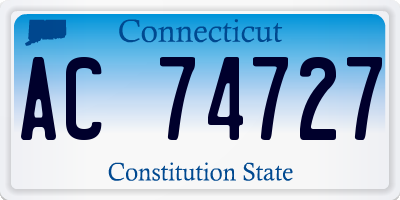 CT license plate AC74727