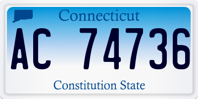 CT license plate AC74736