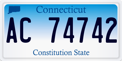 CT license plate AC74742