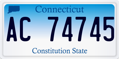 CT license plate AC74745