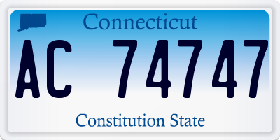 CT license plate AC74747