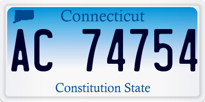 CT license plate AC74754