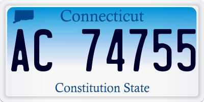 CT license plate AC74755
