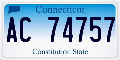 CT license plate AC74757