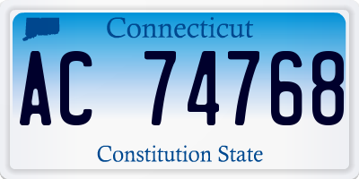 CT license plate AC74768