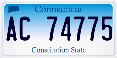 CT license plate AC74775