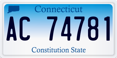 CT license plate AC74781