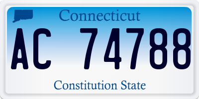 CT license plate AC74788