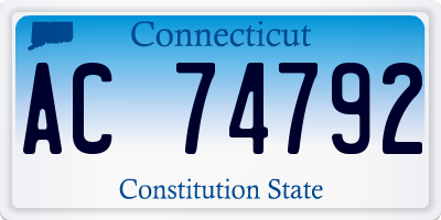 CT license plate AC74792