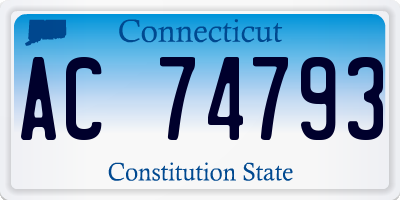 CT license plate AC74793