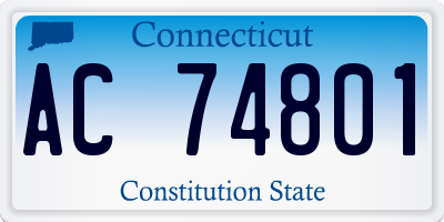 CT license plate AC74801