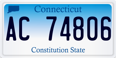 CT license plate AC74806