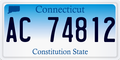 CT license plate AC74812