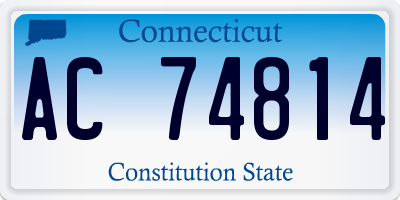 CT license plate AC74814