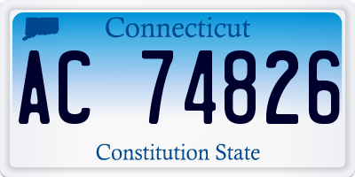 CT license plate AC74826