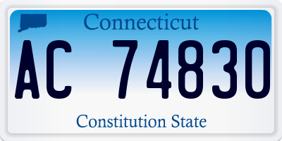 CT license plate AC74830