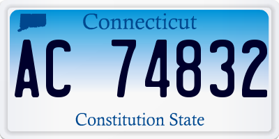 CT license plate AC74832