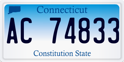 CT license plate AC74833