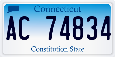 CT license plate AC74834