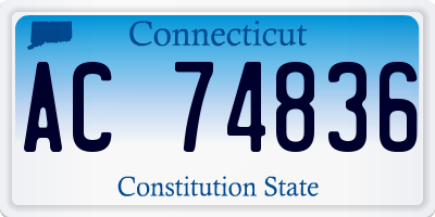 CT license plate AC74836