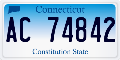 CT license plate AC74842