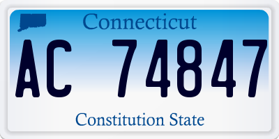 CT license plate AC74847