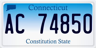 CT license plate AC74850