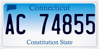 CT license plate AC74855