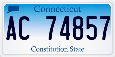 CT license plate AC74857