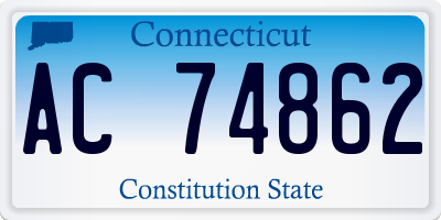 CT license plate AC74862