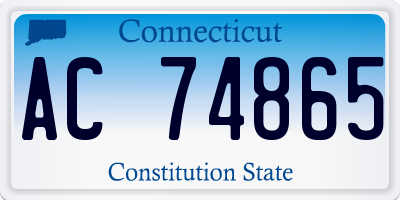 CT license plate AC74865