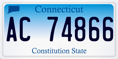 CT license plate AC74866
