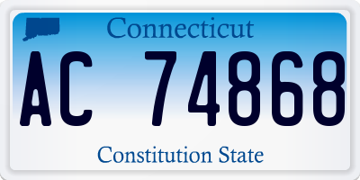 CT license plate AC74868