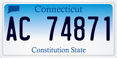 CT license plate AC74871