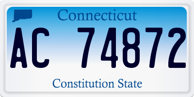 CT license plate AC74872